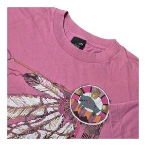 VTG Diamond Dust 1984 Feather Graphic T-Shirt Women's XL‎ Pink Made in USA